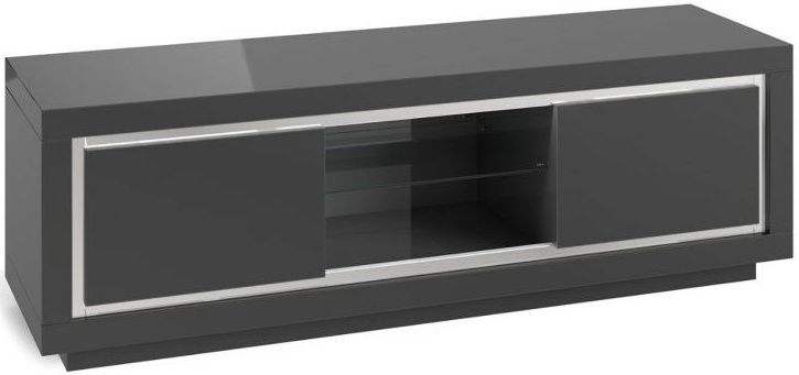 Sardinia Grey High Gloss Entertainment Unit With Led Light