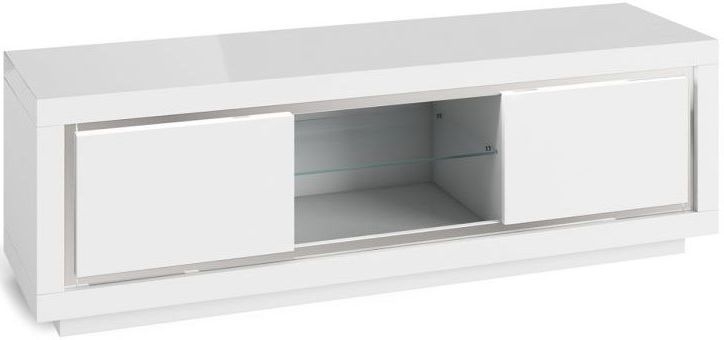 Sardinia White High Gloss Entertainment Unit With Led Light