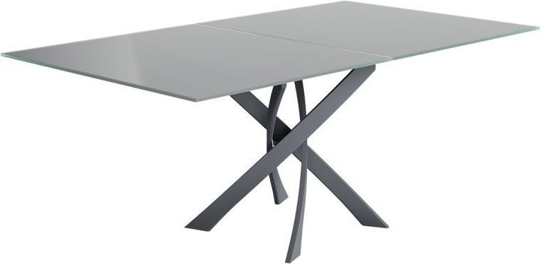 Sirocco Grey Glass Top Extending Dining Table