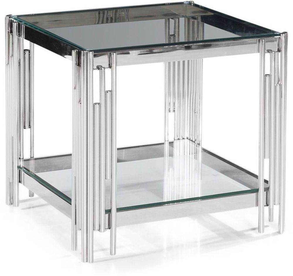 Vasari Side Table Glass And Chrome