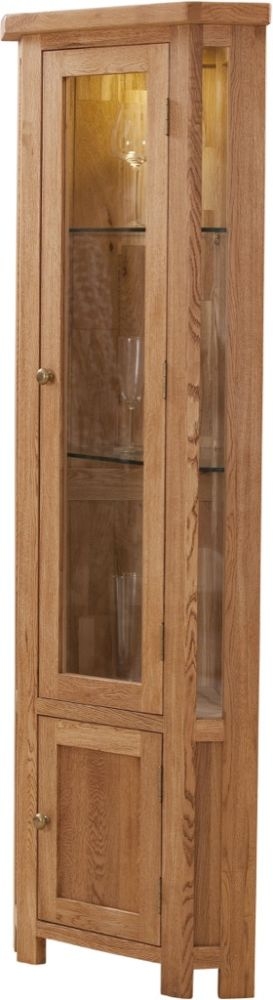 Kent Oak Corner Display Cabinet