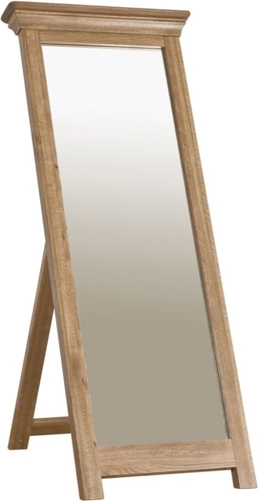 Lyon Oak Rectangular Cheval Mirror 59cm X 147cm