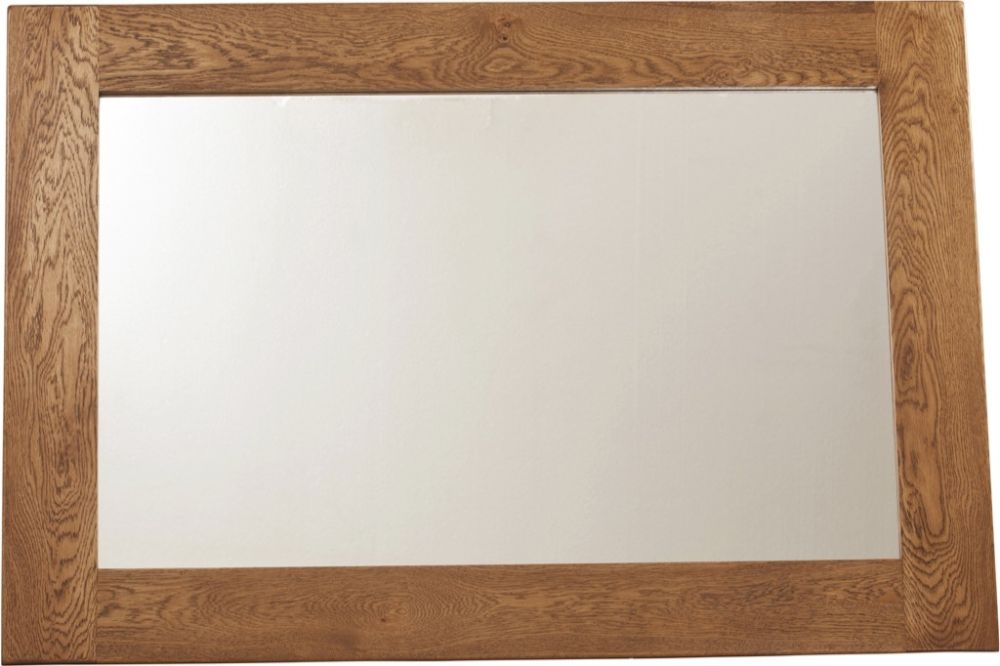 Originals Rustic Oak Rectangular Wall Mirror 130cm X 90cm