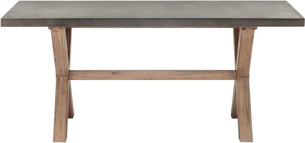 Pimlico Acacia Wood And Concrete Top 180cm X Leg Dining Table