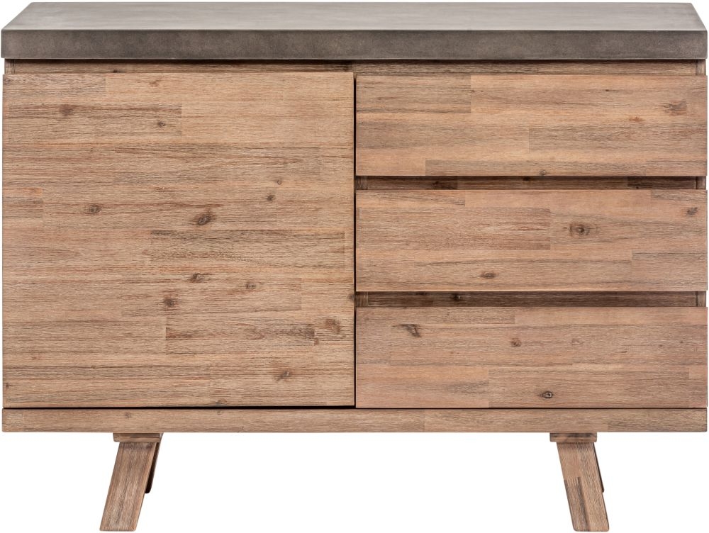 Pimlico Acacia Wood And Concrete Top Small Sideboard