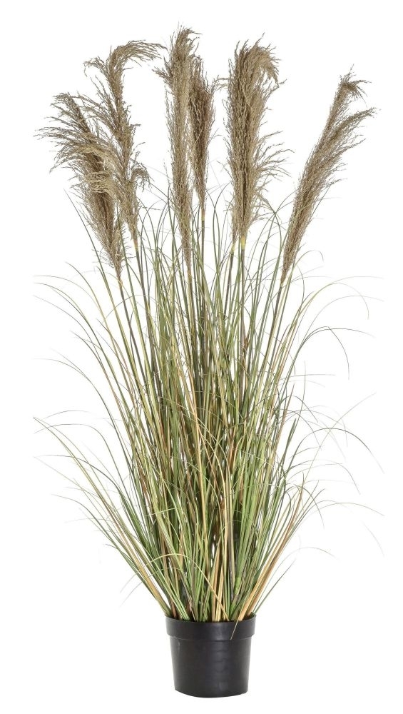 Large Pampas Grass With Head Rustic Artificial Potted Plant