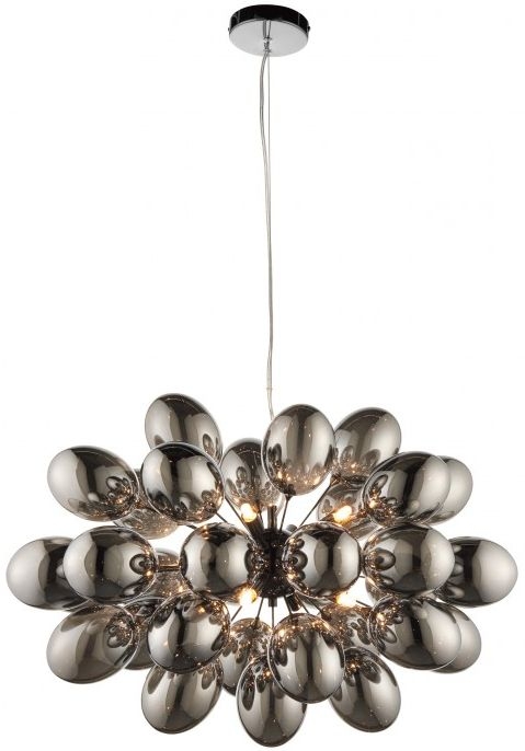 Aleena 8 Black Chrome Pendant Light
