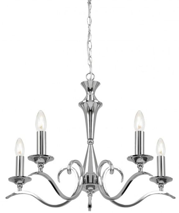 Eden 5 Chrome Pendant Light