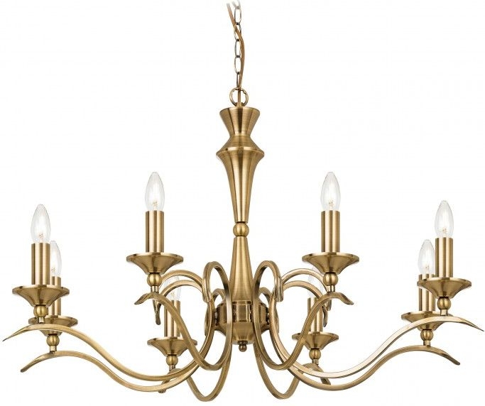 Eden 8 Antique Brass Pendant Light