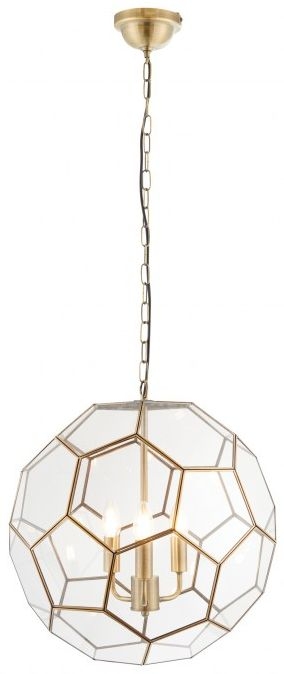 Tatum 3 Antique Brass Pendant Light