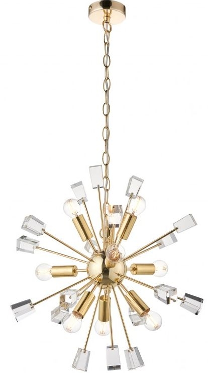 Annabelle 9 Brass Pendant Light