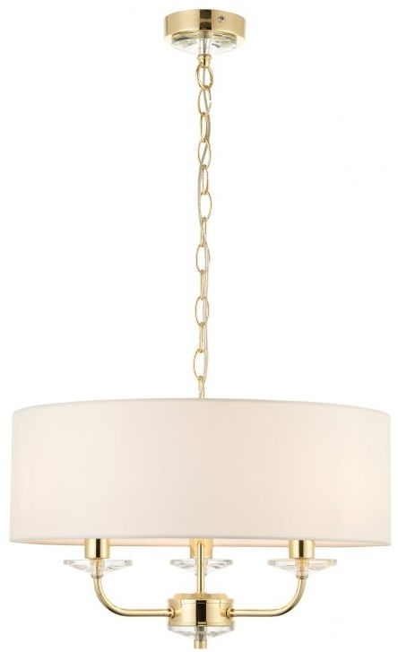 Maeve 3 Brass Pendant Light