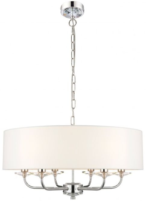 Maeve 6 Bright Nickel Pendant Light