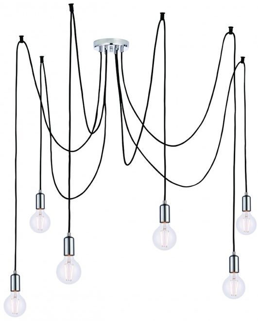 Emma 6 Cluster Chrome Pendant Light