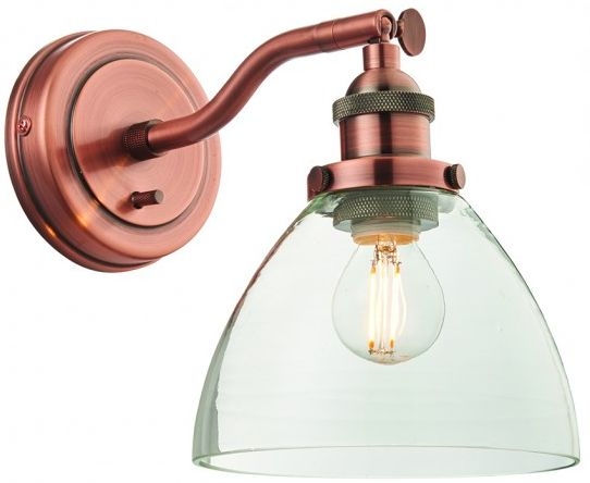 Swan Aged Copper Wall Light