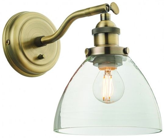 Swan Antique Brass Wall Light