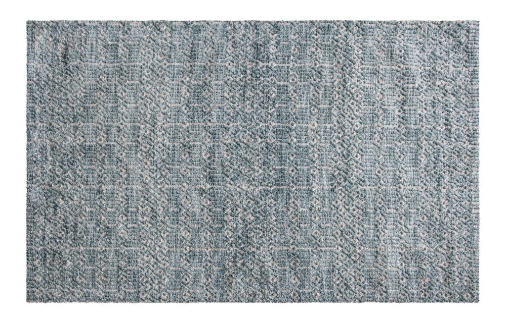 Cinda Woven Geometric Tonal Duck Egg Rug 170cm X 120cm