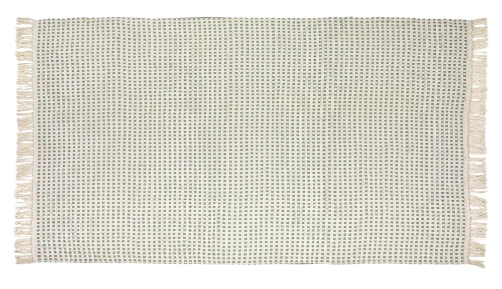 Coweta Grove Woven Rustic Fringing Grey Rug 120cm X 170cm