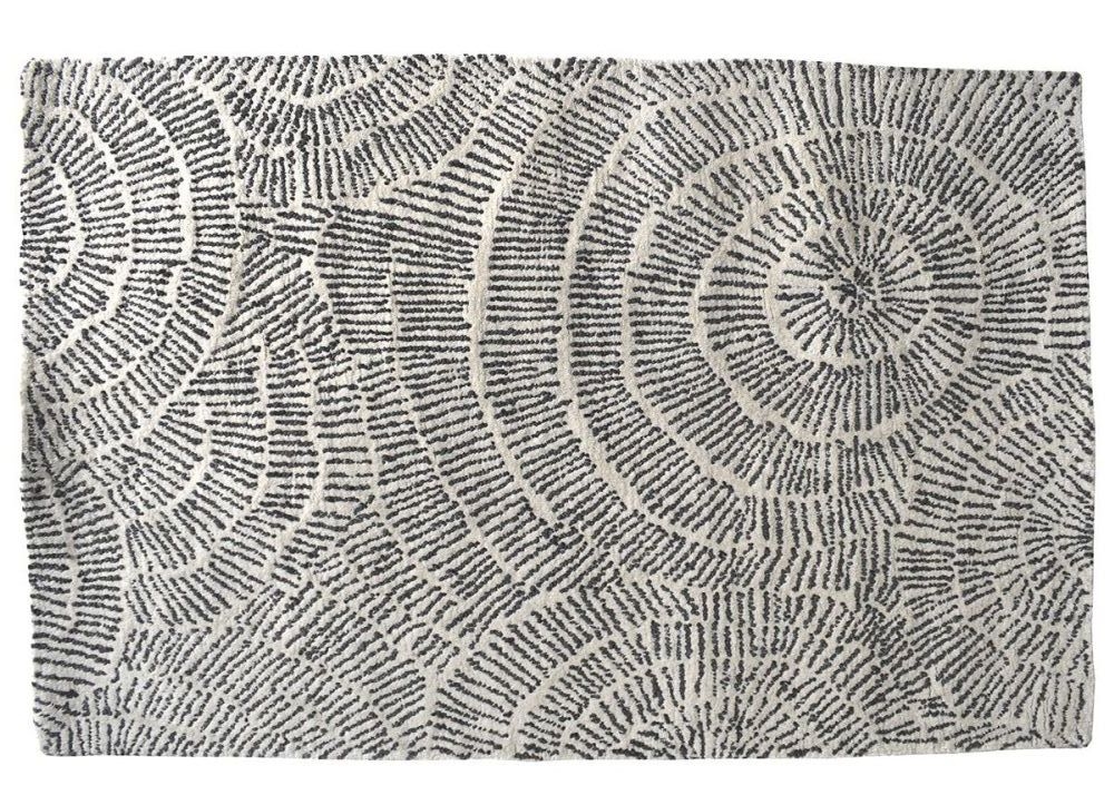 Colby Striking Star Burst Cream And Grey Rug 120cm X 170cm