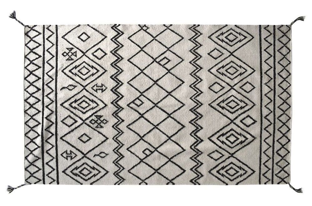 Moriah Ethnic Palette Black And White Rug 170cm X 230cm