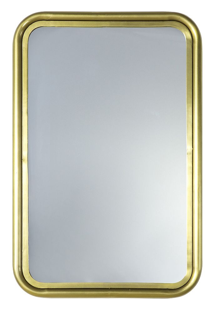 Ava Brass Large Wall Rectangular Mirror 61cm X 92cm