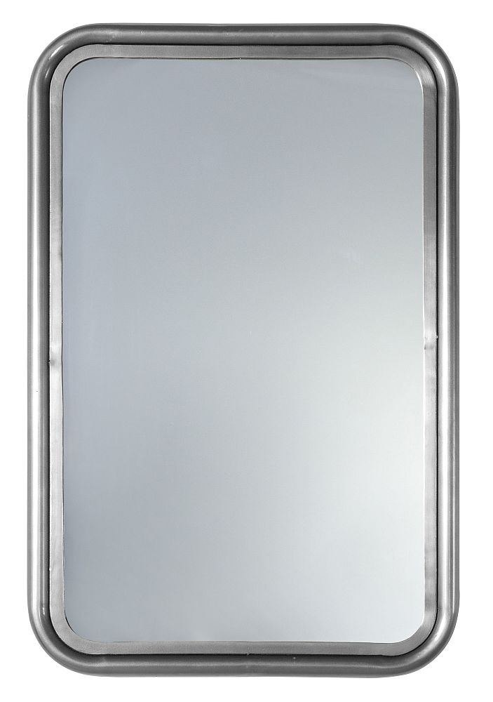 Ava Zinc Large Wall Rectangular Mirror 61cm X 92cm