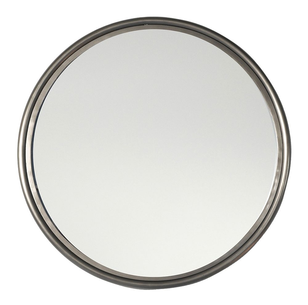 Ava Zinc Small Round Wall Mirror 76cm X 76cm