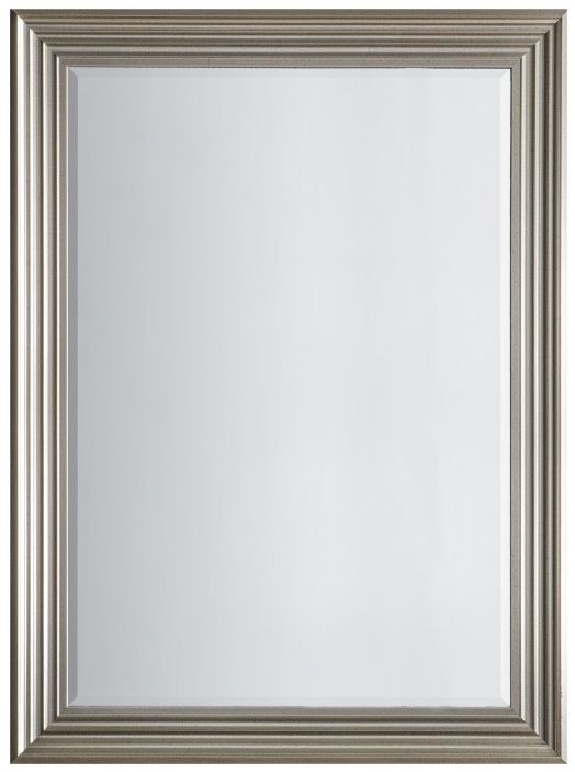 Cora Brushed Steel Rectangular Mirror 76cm X 104cm