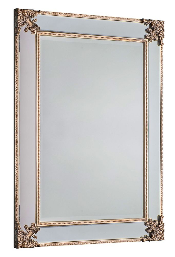 Demi Rustic Gold Rectangular Mirror 83cm X 114cm