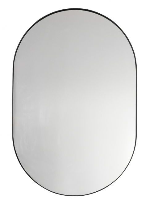 Layla Black Elipse Oval Mirror 60cm X 90cm