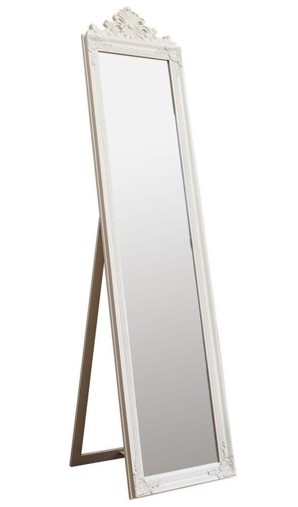 Ada White Wood Rectangular Cheval Mirror 455cm X 179cm