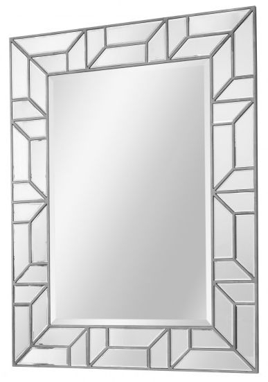 Angelina Silver Wall Rectangular Mirror 89cm X 118cm