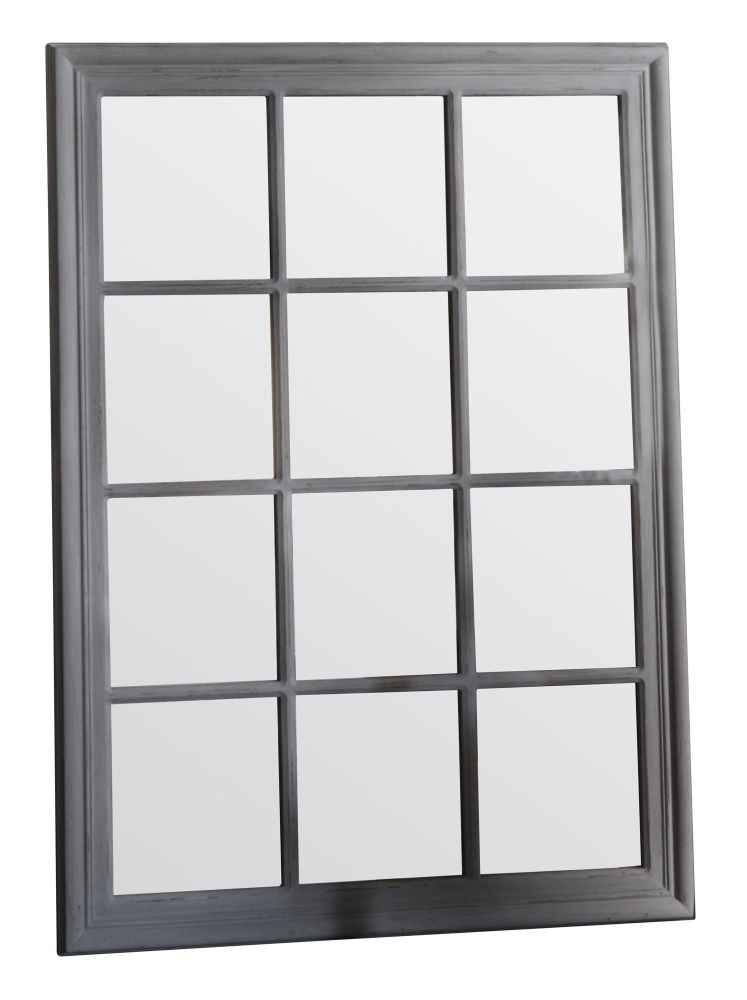 Charlee Rectangular Distressed Grey Mirror 95cm X 130cm