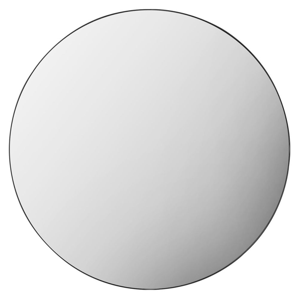 Genevieve Black Round Mirror 100cm X 100cm