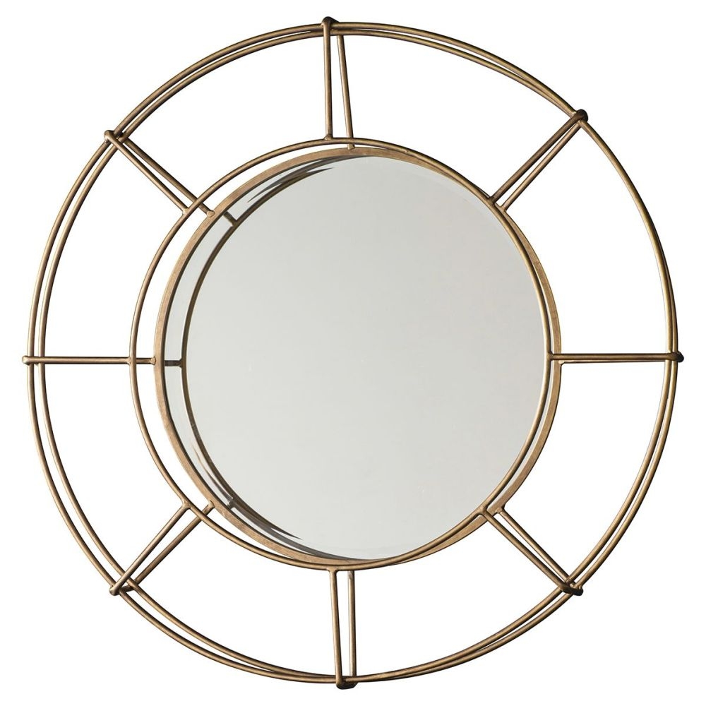 Millie Gold Round Mirror 82cm X 82cm