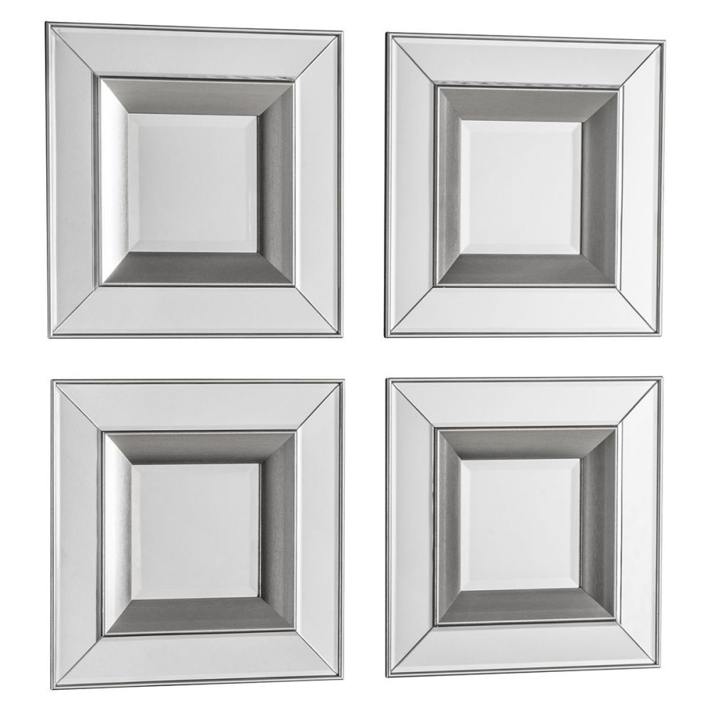 Zuri Square Mirror Set Of 4 36cm X 36cm