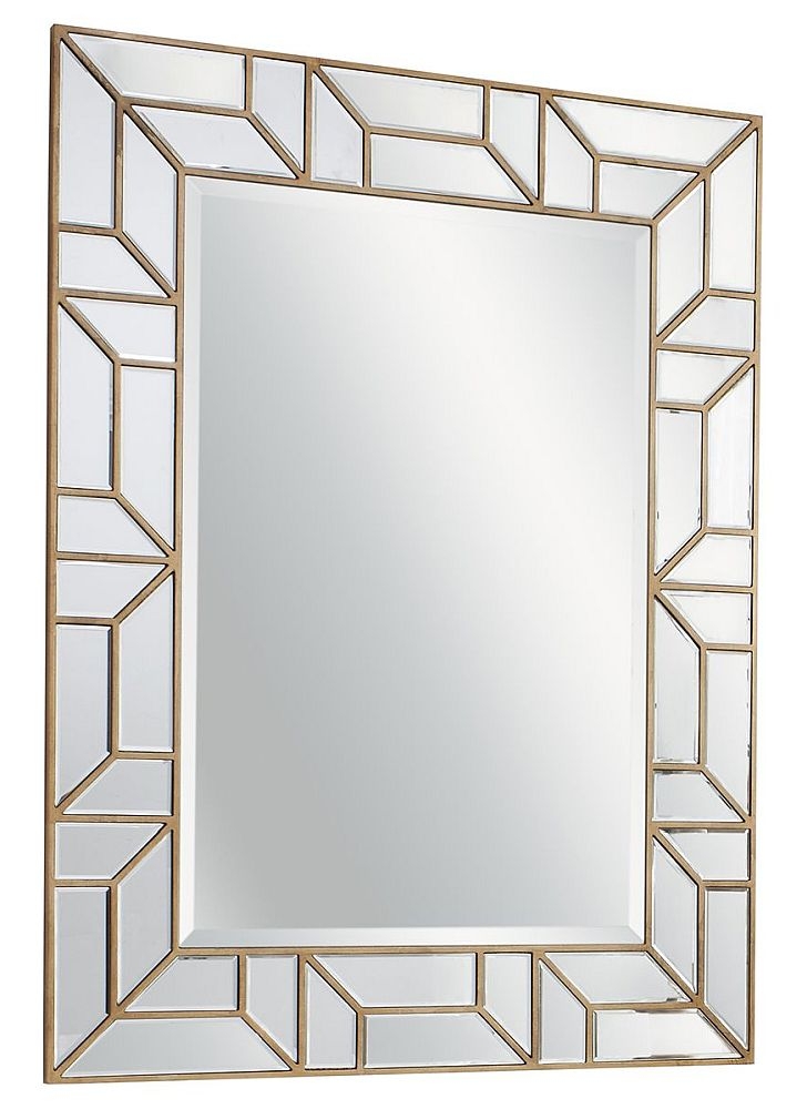 Reign Gold Rectangular Mirror 89cm X 118cm