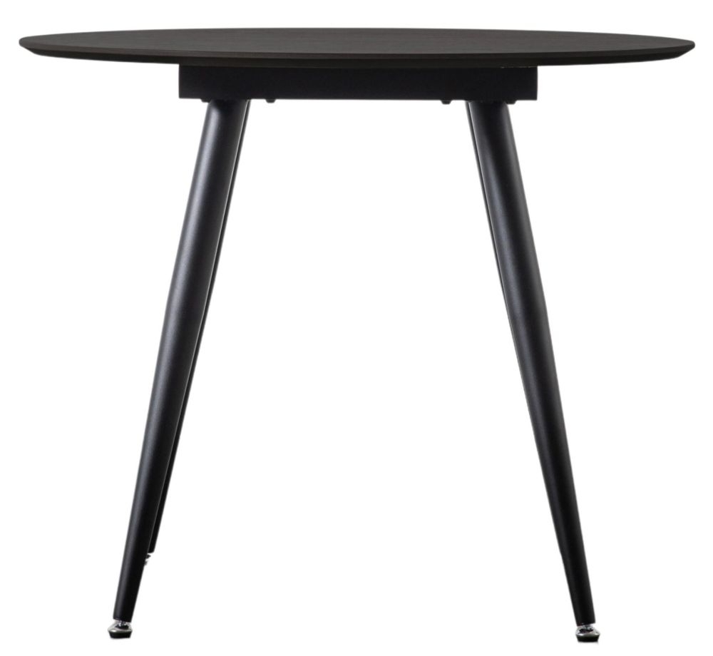 Astley Black 90cm Round Dining Table