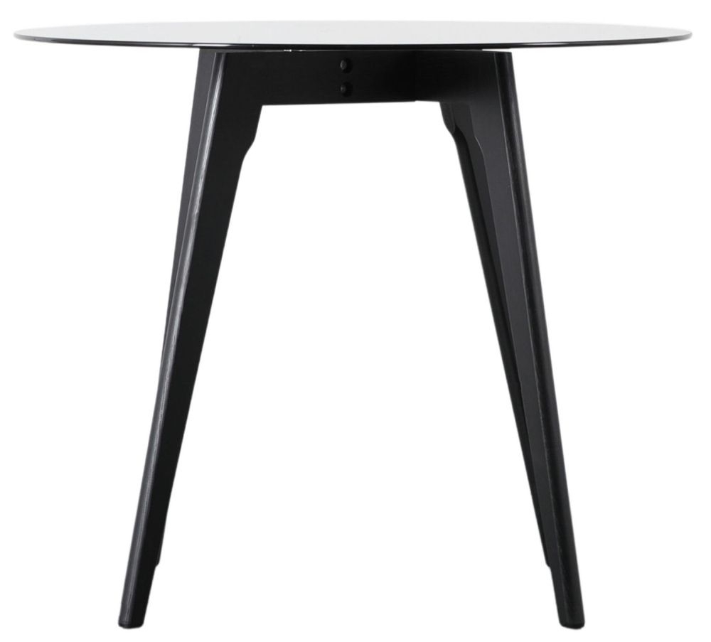 Blair Black Oak 90cm Round Dining Table