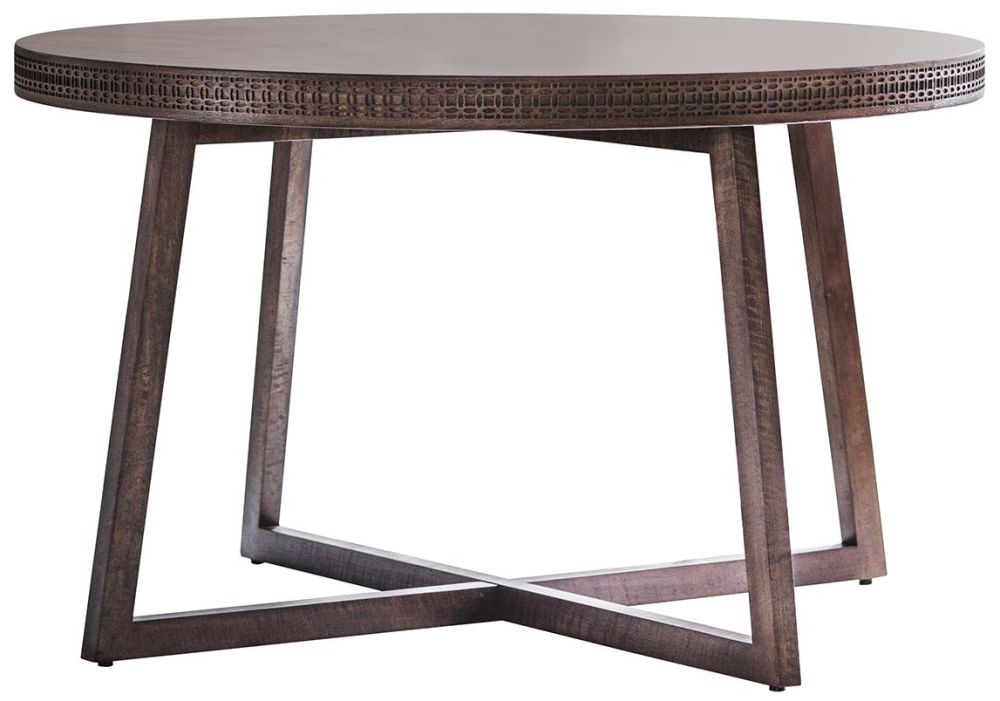 Boho Retreat Chocolate Round Dining Table