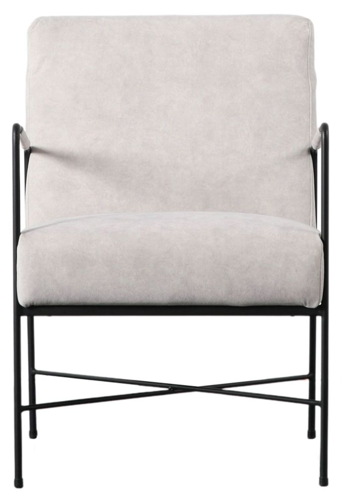 Chartham White Fabric Armchair