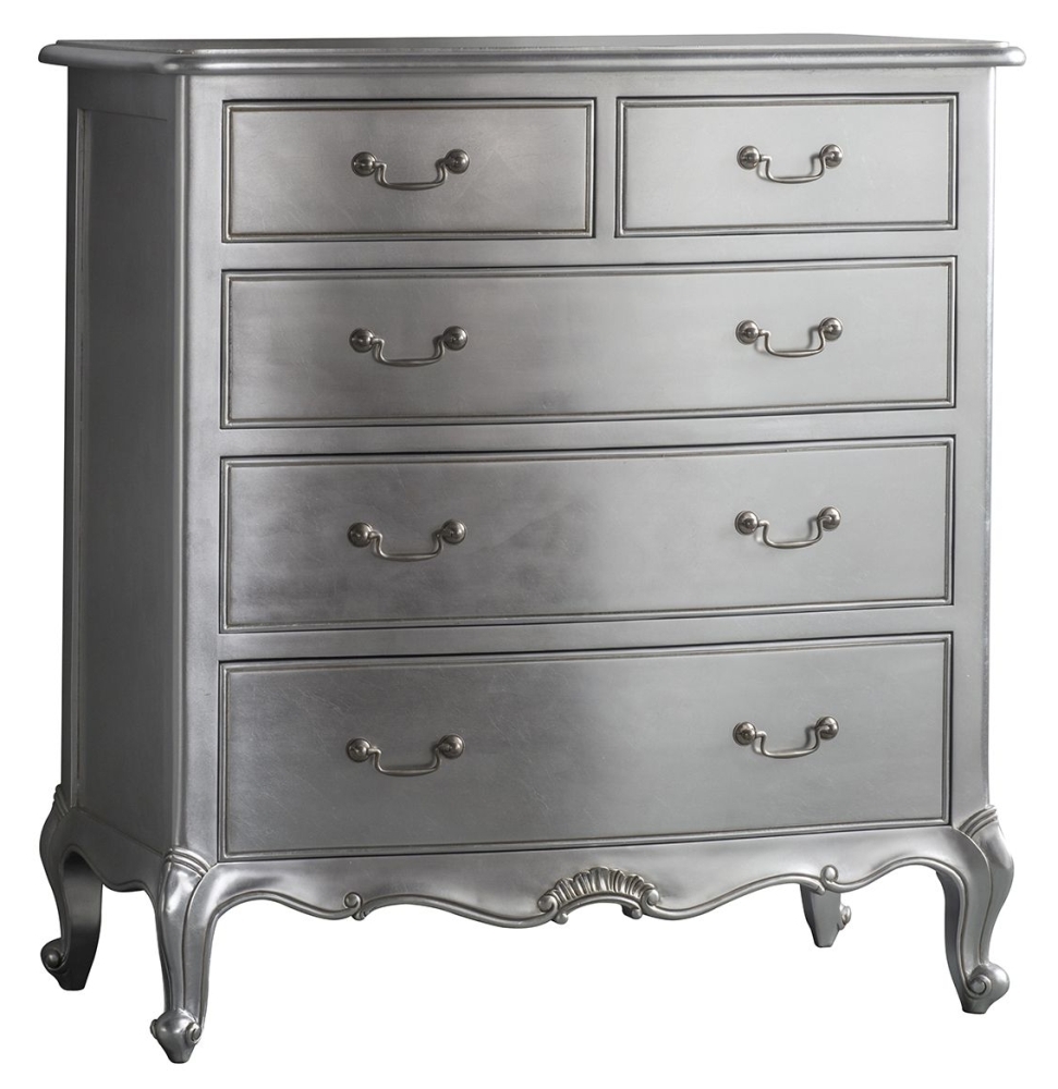 Chic 32 Drawer Chest Silver