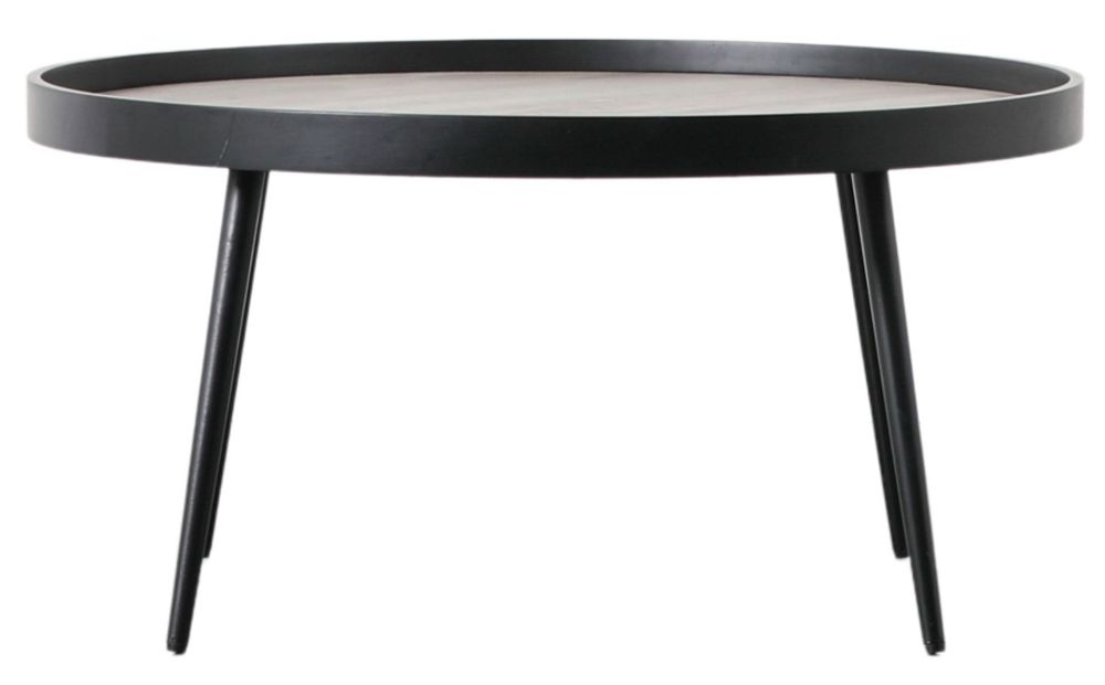 Veda Black Round Coffee Table