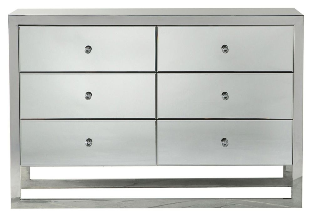 Cutler Mirrored 6 Drawer Chest