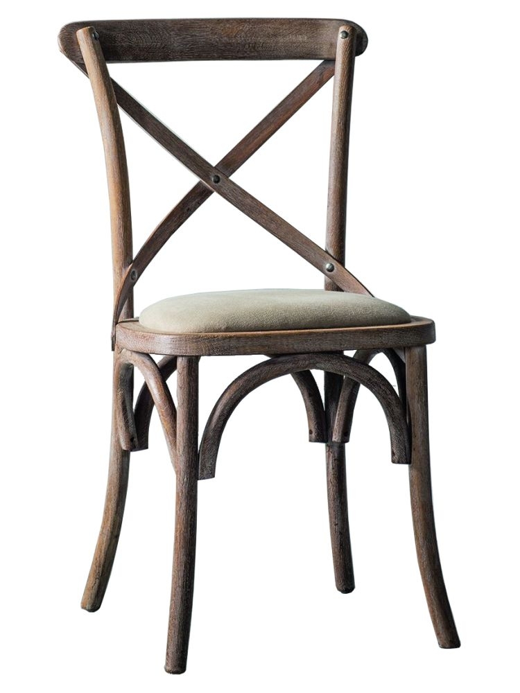 Cafe Natural Fabric Dining Chair Sold In Pairs