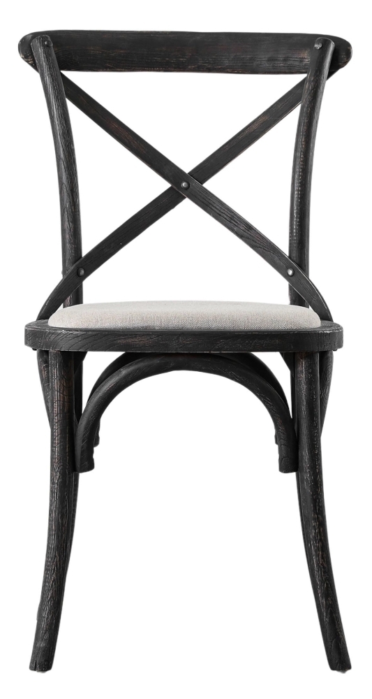 Cafe Black Fabric Dining Chair Sold In Pairs