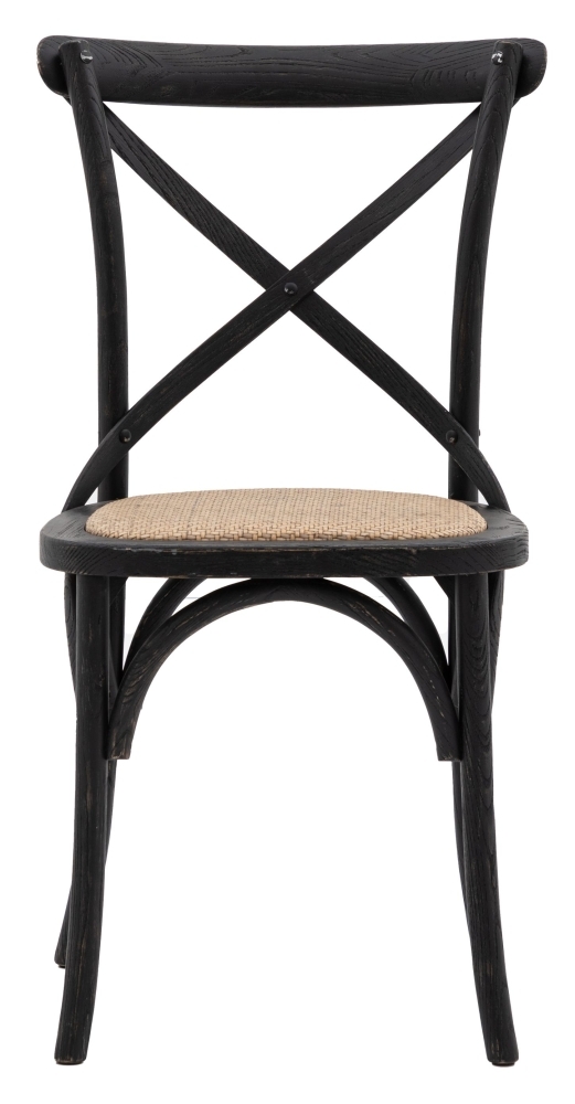 Cafe Black Rattan Dining Chair Sold In Pairs