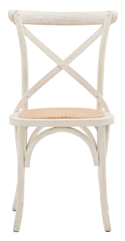 Cafe White Rattan Dining Chair Sold In Pairs