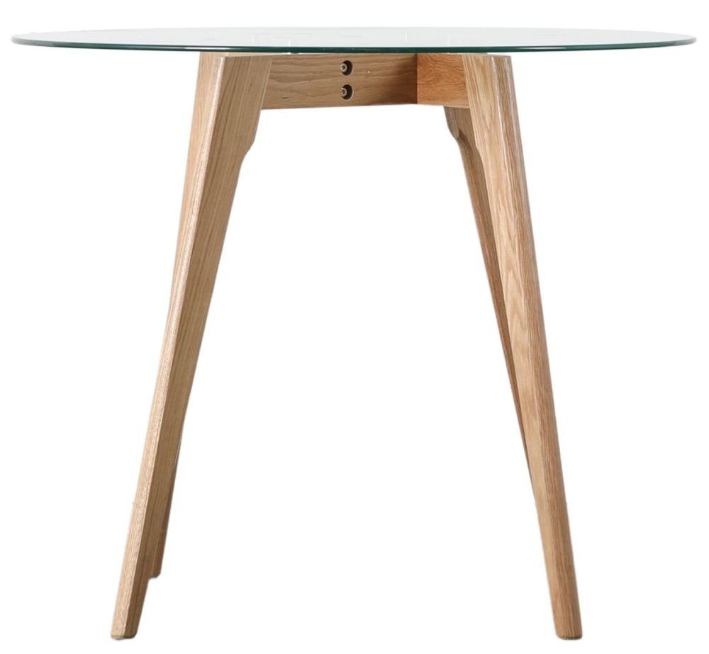 Blair Natural Oak 90cm Round Dining Table