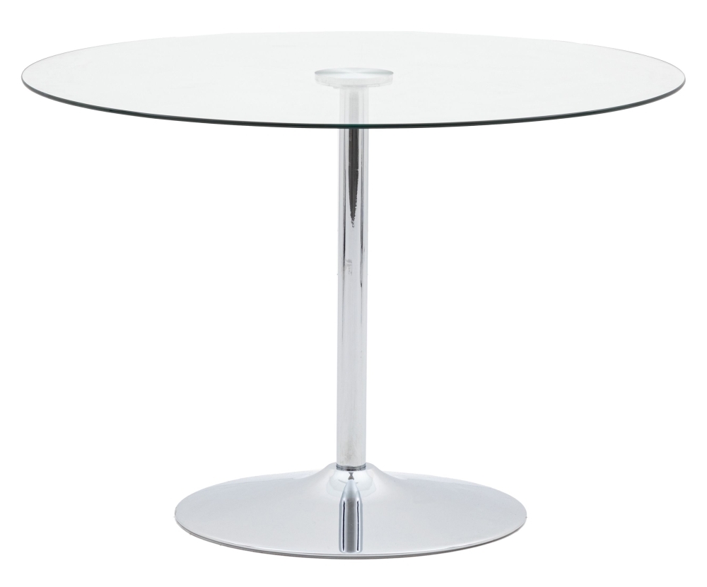 Fielding Clear Glass And Chrome Dining Table